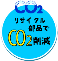 リサイクル部品でCO2削減